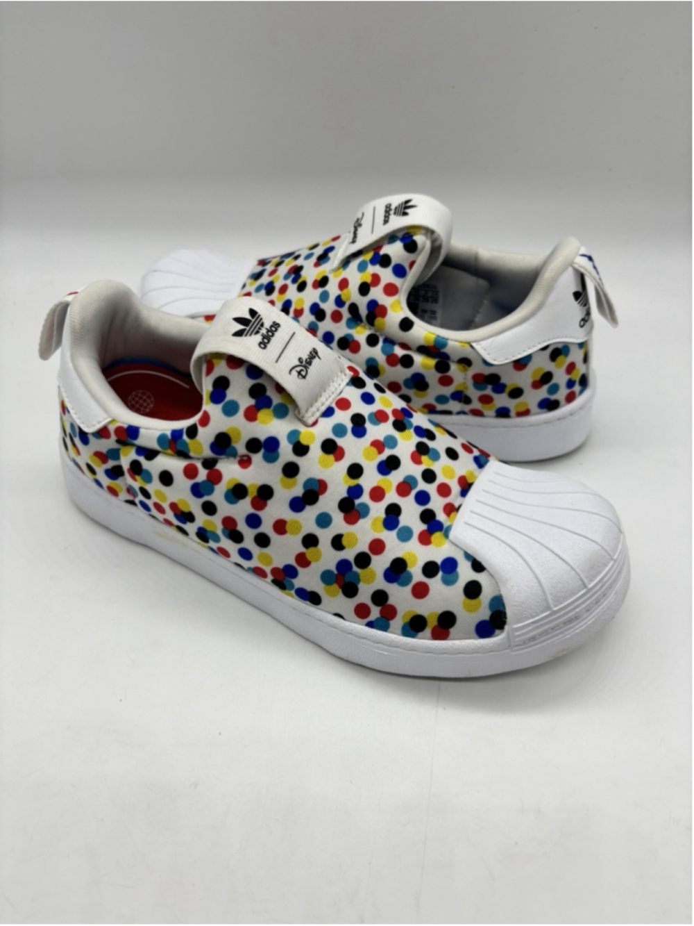 Adidas Originals Disney Superstar 360 Slip On Kids US 2.5 Confetti Sneakers‎